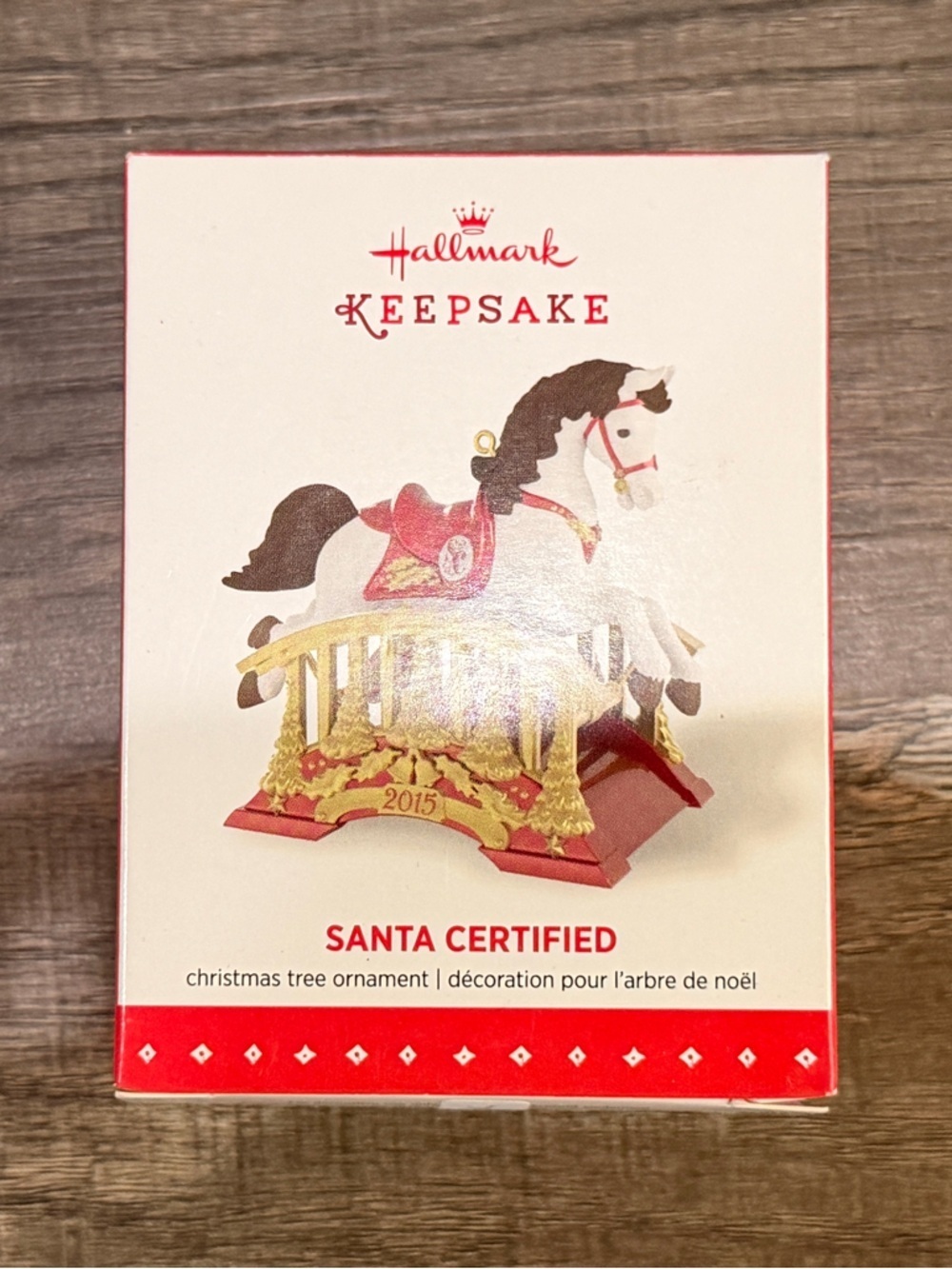 New in Box Hallmark Ornament 2015 Santa Certified